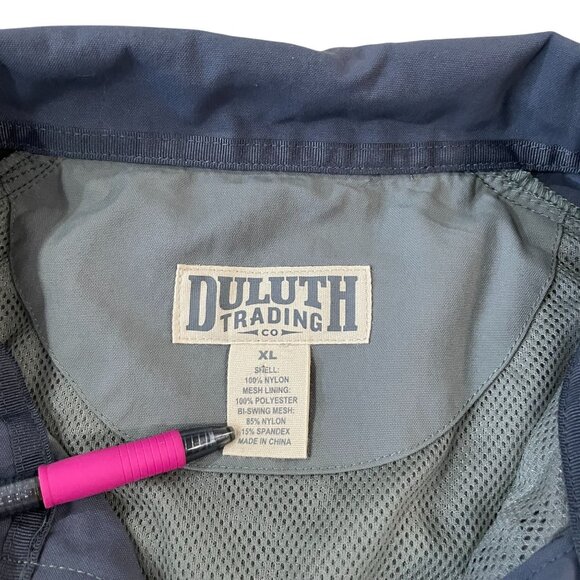 Duluth Trading Dry on the Fly Cargo Jacket Men's Size XL Gray Green Nylon - Picture 2 of 5